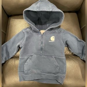 Navy blue Carhartt 1/4 Zip hoodie 12 Months